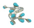 Southwestern Sterling Silver Jewelry Turquoise Ring Size 5-1/4 AX89232
